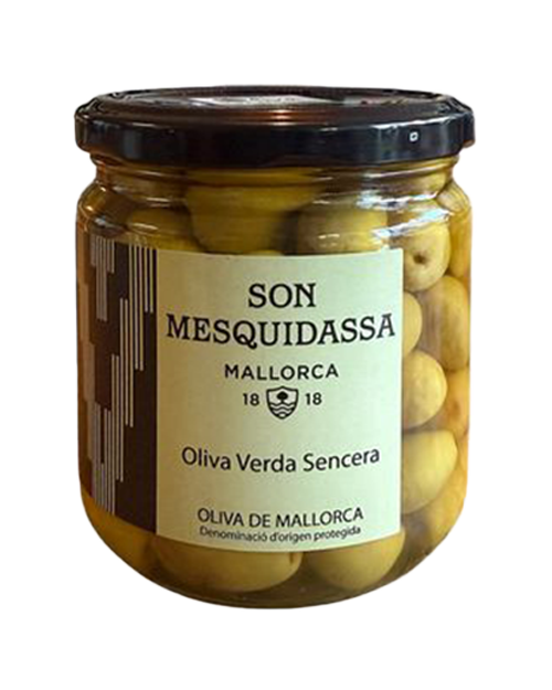 Son Mesquidassa, Oliva Verda Sencera, grüne Oliven eingelegt