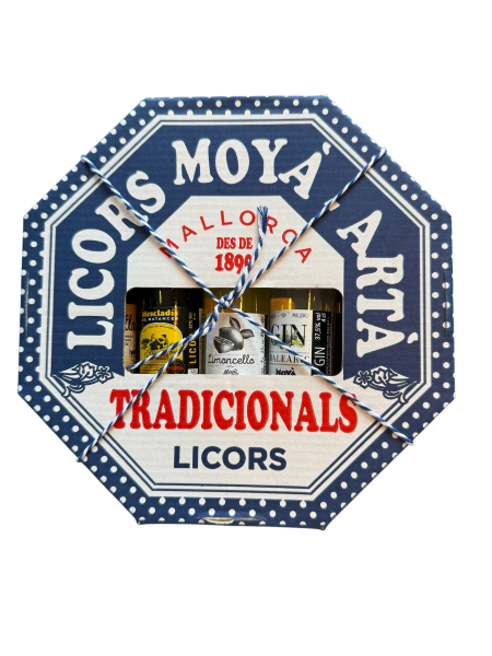 Licores Moya, "Ensaimada" - Geschenkset blau